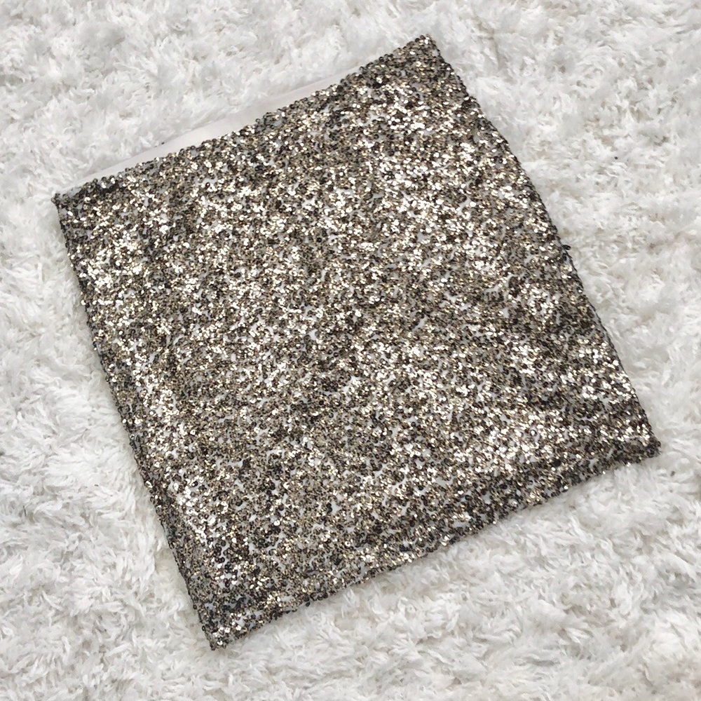 Gold sequin miniskirt